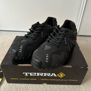 Men's Black Athletic Steel Toe Shoes